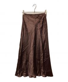 R'IAM（リアム）の古着「サテンスカート」｜ブラウン