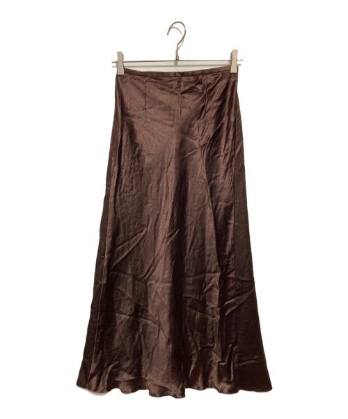 R'IAM（リアム）R'IAM (リアム) サテンスカート ブラウン サイズ:SIZE 34の古着・服飾アイテム