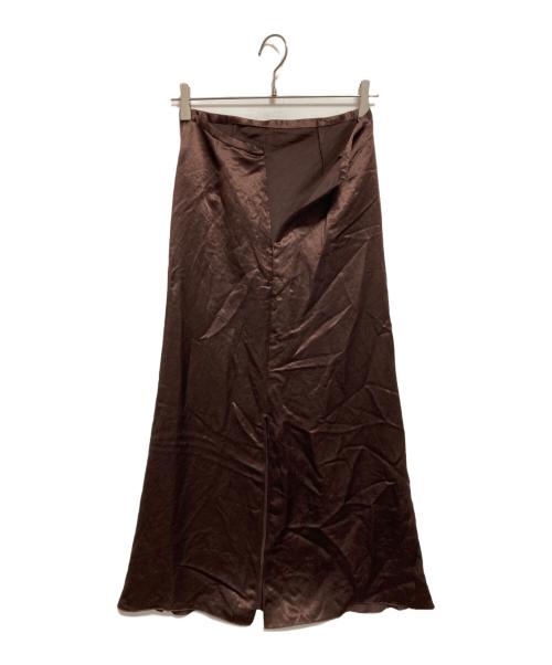 R'IAM（リアム）R'IAM (リアム) サテンスカート ブラウン サイズ:SIZE 34の古着・服飾アイテム