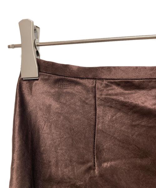 R'IAM（リアム）R'IAM (リアム) サテンスカート ブラウン サイズ:SIZE 34の古着・服飾アイテム