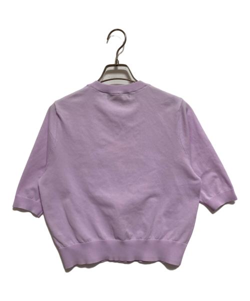 CABAN（キャバン）CABaN (キャバン) ファインポリエステル ハーフスリーブポケットカーディガン パープル サイズ:Sの古着・服飾アイテム