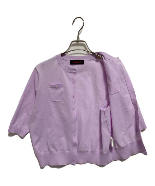 CABAN（キャバン）CABaN (キャバン) ファインポリエステル ハーフスリーブポケットカーディガン パープル サイズ:Sの古着・服飾アイテム