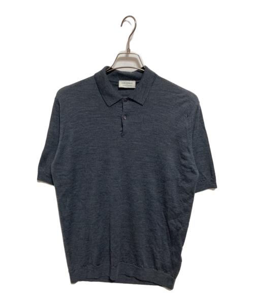 JOHN SMEDLEY（ジョンスメドレー）JOHN SMEDLEY (ジョンスメドレー) UNITED ARROWS (ユナイテッドアローズ) ニットポロシャツ グレー サイズ:Mの古着・服飾アイテム