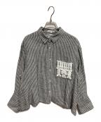 23区ニジュウサンク）の古着「LIBECO クロップド シャツ」｜グレー