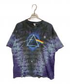 DELTAデルタ）の古着「タイダイバンドTシャツ」｜グレー×パープル