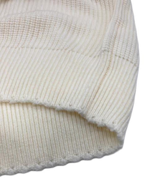 IENA（イエナ）IENA (イエナ) ウールアクリルパール付き畦プルオーバー アイボリー サイズ:FREEの古着・服飾アイテム