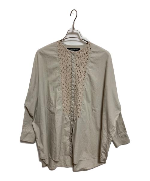mizuiro-ind（ミズイロインド）mizuiro-ind (ミズイロインド) 刺繍ロングシャツ ベージュ サイズ:下記参照の古着・服飾アイテム