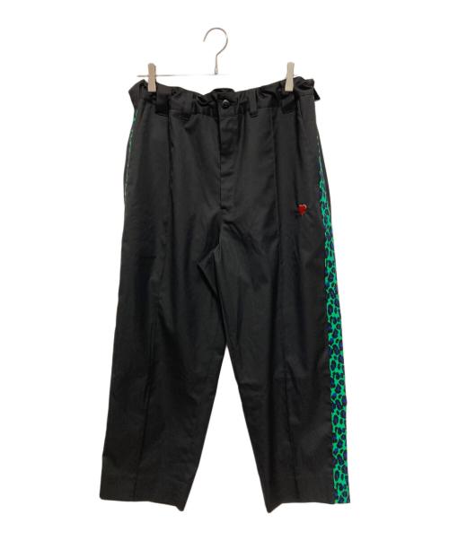 COTTON PAN（コットンパン）cotton pan (コットンパン) レオパード柄スラックスパンツ ブラック サイズ:SIZE 1の古着・服飾アイテム