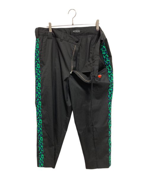 COTTON PAN（コットンパン）cotton pan (コットンパン) レオパード柄スラックスパンツ ブラック サイズ:SIZE 1の古着・服飾アイテム