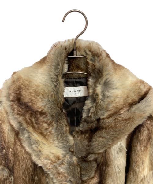 MAVIMOON（マビームーン）mavimoon (マビームーン) フェイクファージャケット ベージュ サイズ:FREEの古着・服飾アイテム