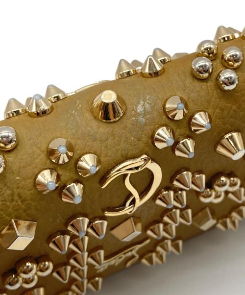 Christian Louboutin（クリスチャン・ルブタン）Christian Louboutin (クリスチャン・ルブタン) パネトーネ ラウンドジップウォレット ベージュの古着・服飾アイテム