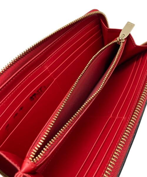 Christian Louboutin（クリスチャン・ルブタン）Christian Louboutin (クリスチャン・ルブタン) パネトーネ ラウンドジップウォレット ベージュの古着・服飾アイテム