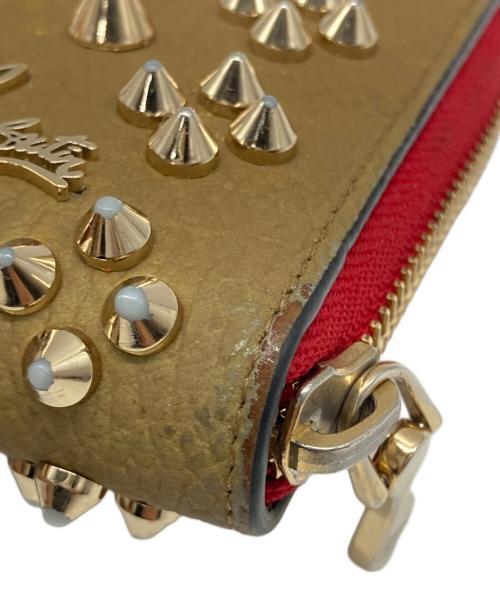 Christian Louboutin（クリスチャン・ルブタン）Christian Louboutin (クリスチャン・ルブタン) パネトーネ ラウンドジップウォレット ベージュの古着・服飾アイテム