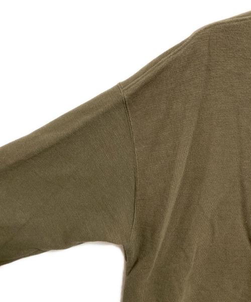 JACKMAN（ジャックマン）jackman (ジャックマン) GG Sweat HIMO Henley オリーブ サイズ:Mの古着・服飾アイテム