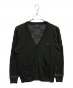 FRED PERRYフレッドペリー）の古着「モヘア混カーディガン」｜ブラック