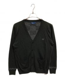 FRED PERRY（フレッドペリー）の古着「モヘア混カーディガン」｜ブラック