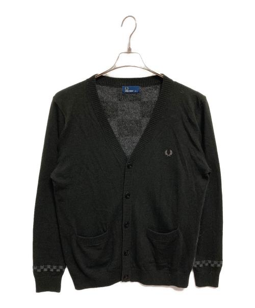 FRED PERRY（フレッドペリー）FRED PERRY (フレッドペリー) モヘア混カーディガン ブラック サイズ:Lの古着・服飾アイテム