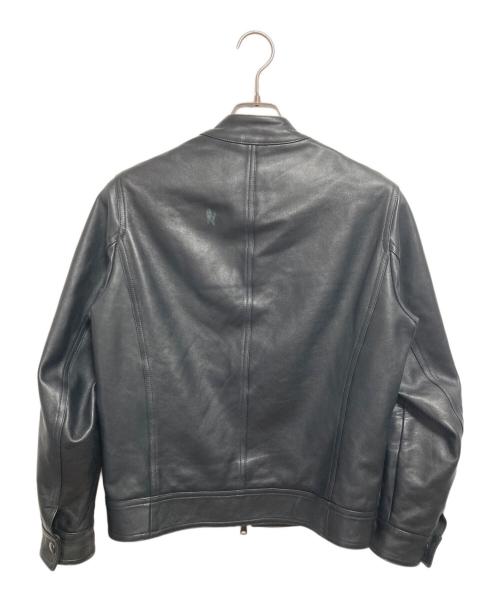 EMMETI（エンメティ）EMMETI (エンメティ) ユリ シングルライダース ジャケット ブラック サイズ:44の古着・服飾アイテム