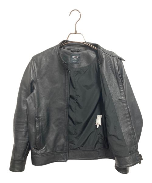 EMMETI（エンメティ）EMMETI (エンメティ) ユリ シングルライダース ジャケット ブラック サイズ:44の古着・服飾アイテム