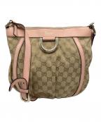 GUCCIグッチ）の古着「アビーGGキャンバスショルダーバッグ」｜ベージュ×ピンク