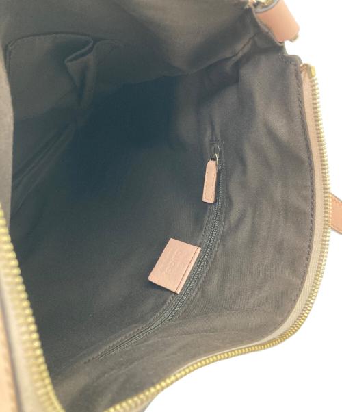 GUCCI（グッチ）GUCCI (グッチ) アビーGGキャンバスショルダーバッグ ベージュ×ピンクの古着・服飾アイテム