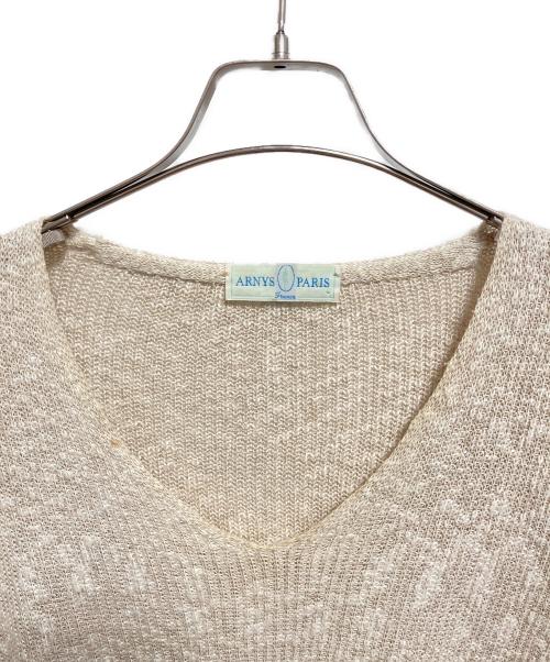ARNYS PARIS（アルニスパリス）ARNYS PARIS (アルニスパリス) リネン混ニット ベージュ サイズ:50の古着・服飾アイテム