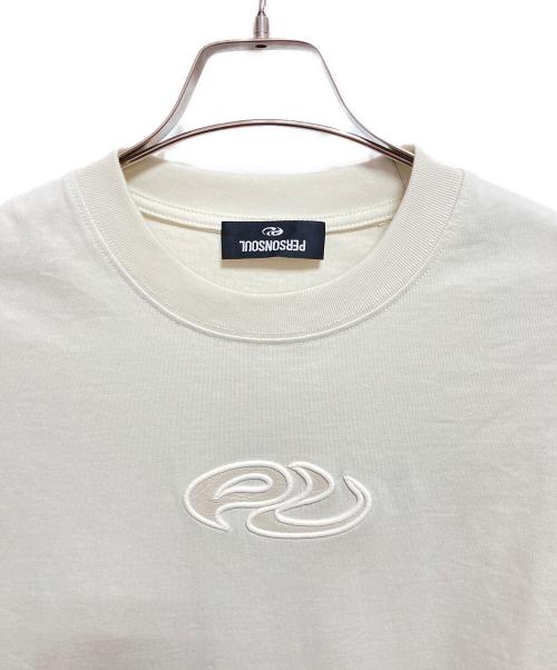 PERSONSOUL（パーソンソウル）personsoul (パーソンソウル) クルーネックtシャツ ベージュ サイズ:Mの古着・服飾アイテム