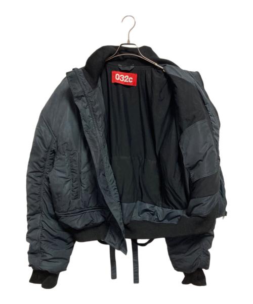 032c（ゼロスリーツーシー）032c (ゼロスリーツーシー) ボンバージャケット ブルー サイズ:Lの古着・服飾アイテム