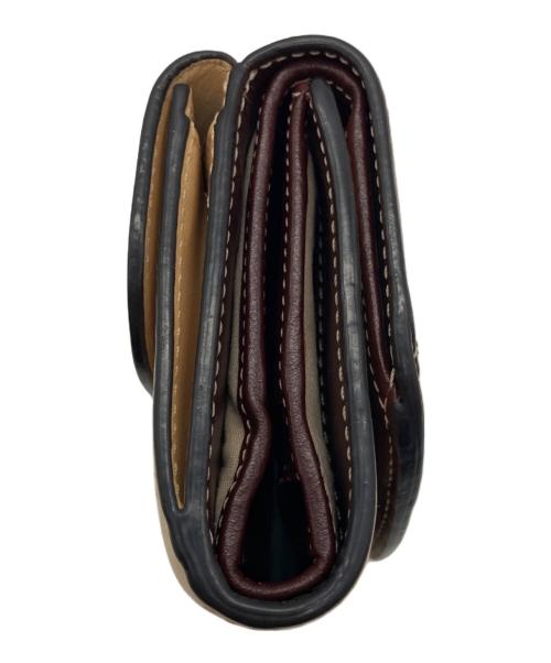 Chloe（クロエ）Chloe (クロエ) ミニトリフォールドウォレット ベージュ×ブラウンの古着・服飾アイテム