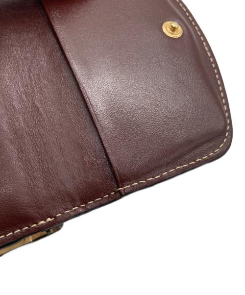 Chloe（クロエ）Chloe (クロエ) ミニトリフォールドウォレット ベージュ×ブラウンの古着・服飾アイテム