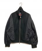 MAISON SPECIALメゾンスペシャル）の古着「Different Material Docking Prime-Over Zip Blouson」｜ブラック