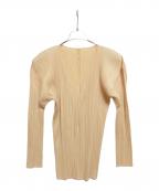 PLEATS PLEASEプリーツプリーズ）の古着「プリーツカーディガン」｜ベージュ