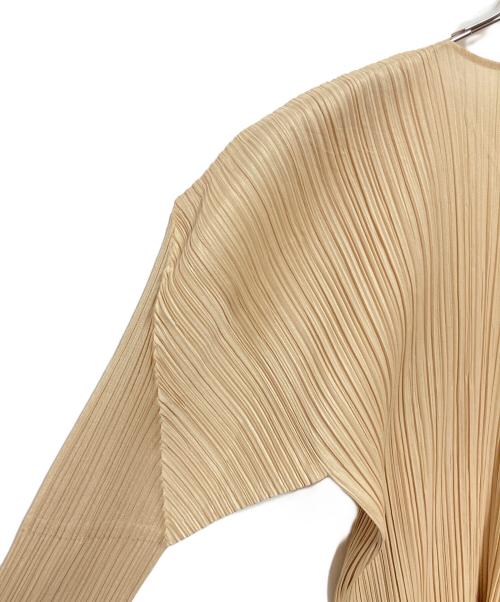 PLEATS PLEASE（プリーツプリーズ）PLEATS PLEASE (プリーツプリーズ) プリーツカーディガン ベージュ サイズ:4の古着・服飾アイテム