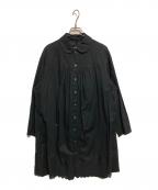 tricot COMME des GARCONSトリココムデギャルソン）の古着「裾レースシャツワンピース」｜ブラック