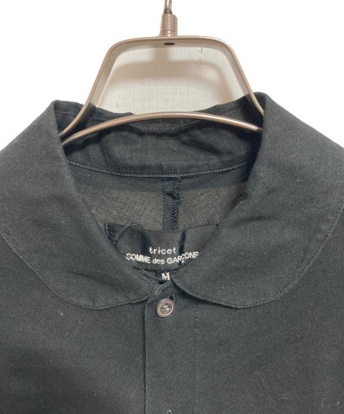 tricot COMME des GARCONS（トリココムデギャルソン）tricot COMME des GARCONS (トリココムデギャルソン) 裾レースシャツワンピース ブラック サイズ:Mの古着・服飾アイテム