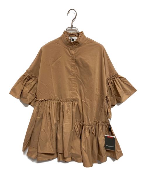 DOUBLE STANDARD CLOTHING（ダブルスタンダードクロージング）DOUBLE STANDARD CLOTHING (ダブルスタンダードクロージング) タイプライターボリュームブラウス ベージュ サイズ:36 未使用品の古着・服飾アイテム