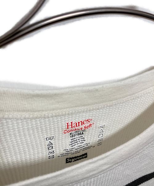 SUPREME（シュプリーム）SUPREME (シュプリーム) Hanes (ヘインズ) Bones Thermal Crew ホワイト サイズ:XLの古着・服飾アイテム