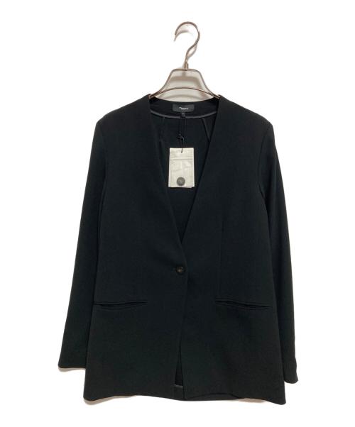 theory（セオリー）theory (セオリー) Powder Crepe CL Collarless JK ブラック 未使用品の古着・服飾アイテム