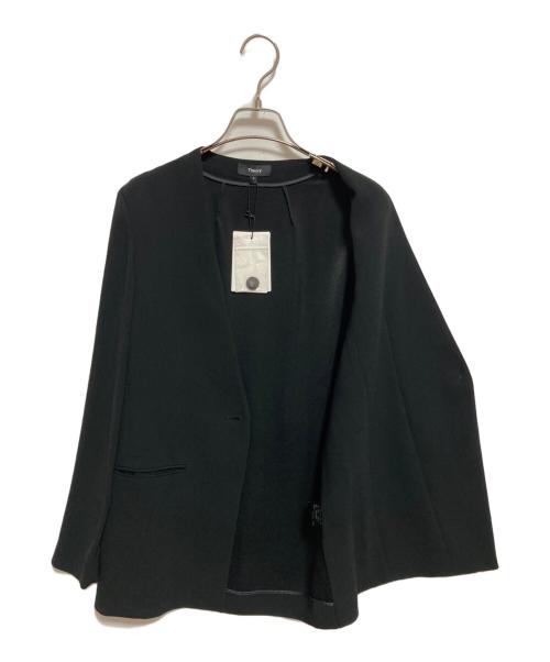 theory（セオリー）theory (セオリー) Powder Crepe CL Collarless JK ブラック 未使用品の古着・服飾アイテム