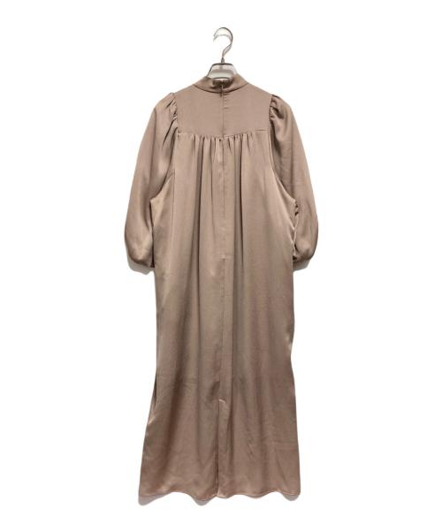 Demi-Luxe Beams（デミルクス ビームス）Demi-Luxe Beams (デミルクス ビームス) ギャザー ボリューム ワンピース ベージュ サイズ:36の古着・服飾アイテム