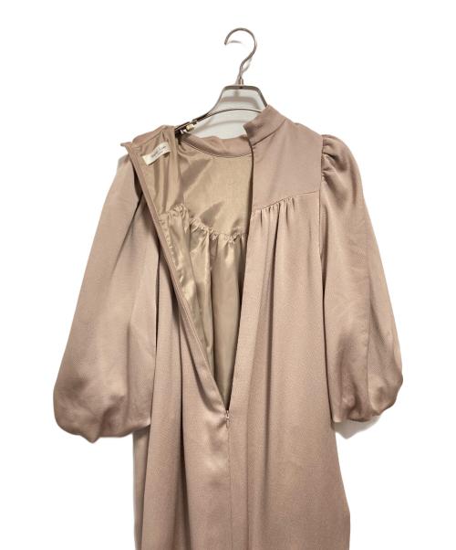 Demi-Luxe Beams（デミルクス ビームス）Demi-Luxe Beams (デミルクス ビームス) ギャザー ボリューム ワンピース ベージュ サイズ:36の古着・服飾アイテム