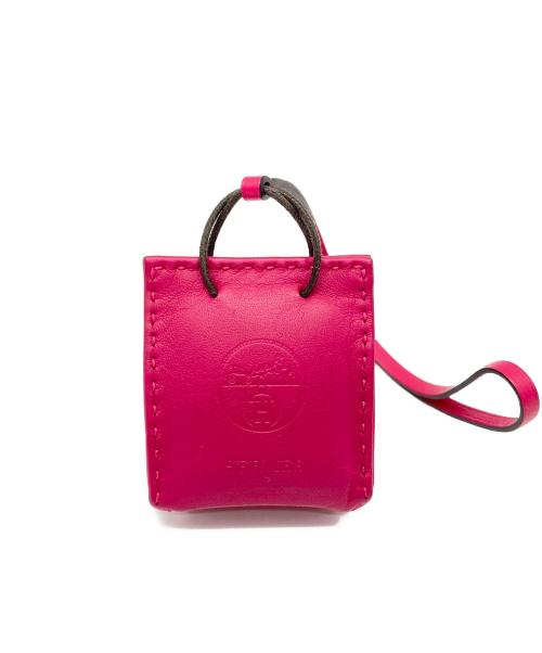 HERMES（エルメス）HERMES (エルメス) サックオランジュ バッグチャーム ピンクの古着・服飾アイテム