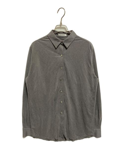 Whim Gazette（ウィムガゼット）Whim Gazette (ウィムガゼット) フィブリルカットシャツ グレー サイズ:FREEの古着・服飾アイテム