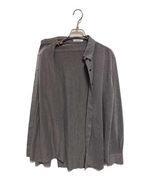 Whim Gazette（ウィムガゼット）Whim Gazette (ウィムガゼット) フィブリルカットシャツ グレー サイズ:FREEの古着・服飾アイテム