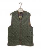 Barbourバブアー）の古着「キルティングベスト」｜オリーブ