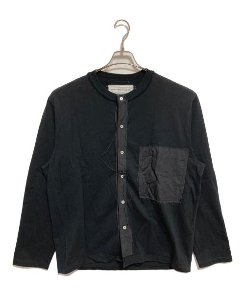 CAMIEL FORTGENS（カミエルフォートヘンス）CAMIEL FORTGENS (カミエルフォートヘンス) カットソー地ノーカラーシャツ ブラック サイズ:Mの古着・服飾アイテム