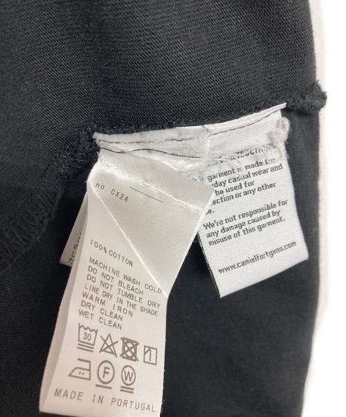 CAMIEL FORTGENS（カミエルフォートヘンス）CAMIEL FORTGENS (カミエルフォートヘンス) カットソー地ノーカラーシャツ ブラック サイズ:Mの古着・服飾アイテム