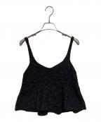 MIESROHEミースロエ）の古着「モールペプラムニットビスチェ」｜ブラック