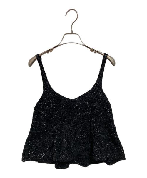 MIESROHE（ミースロエ）MIESROHE (ミースロエ) モールペプラムニットビスチェ ブラック サイズ:ONESIZEの古着・服飾アイテム