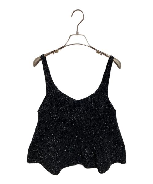 MIESROHE（ミースロエ）MIESROHE (ミースロエ) モールペプラムニットビスチェ ブラック サイズ:ONESIZEの古着・服飾アイテム